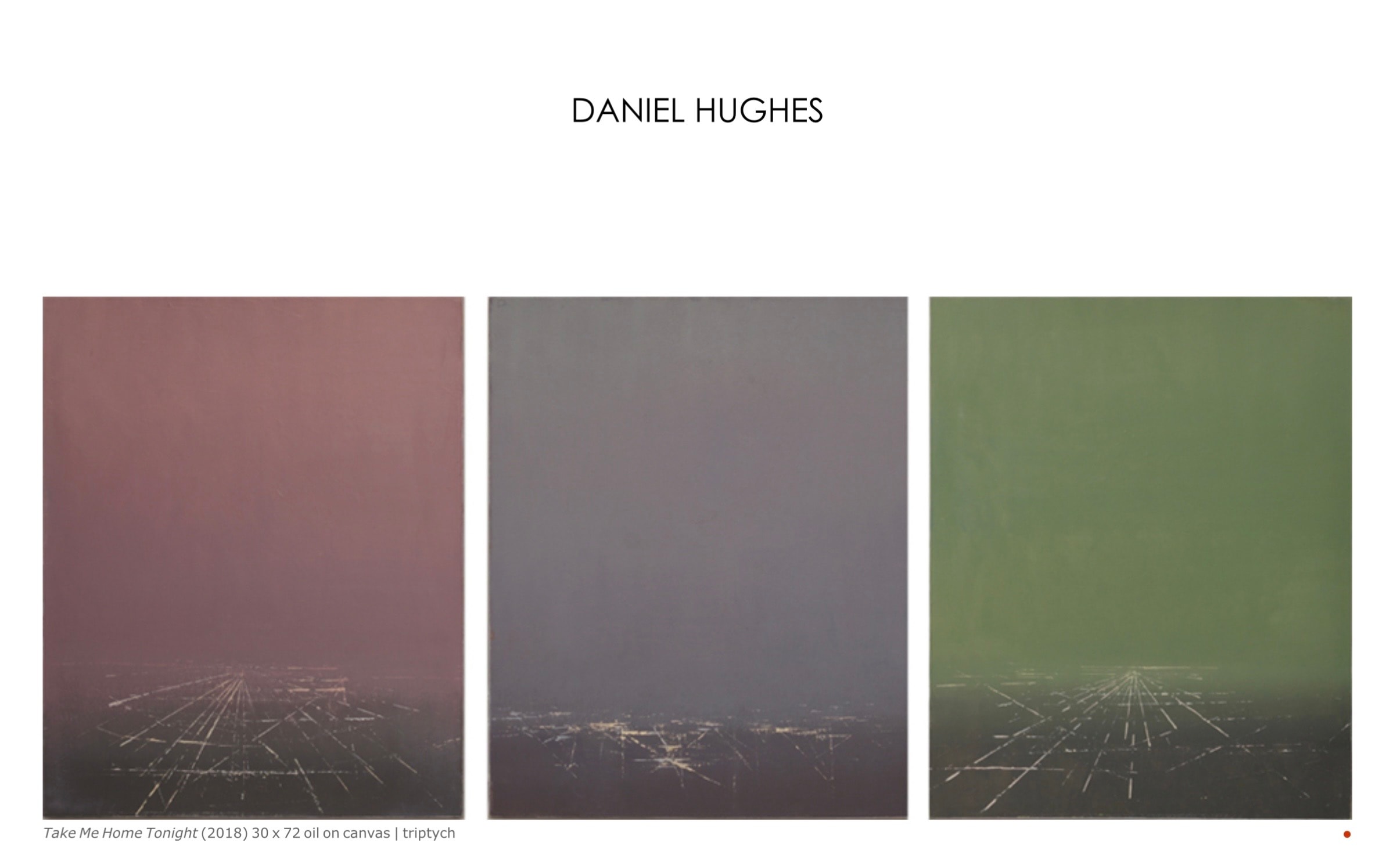 Take Me Home Tonight, 2018, oil on canvas triptych