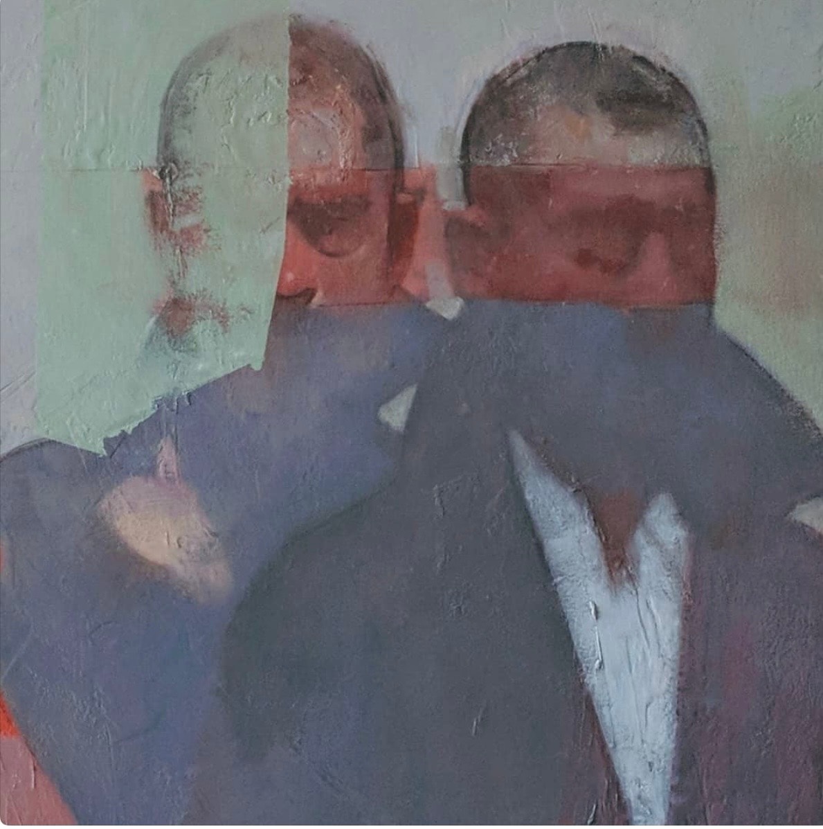 Two figures — oil on canvas